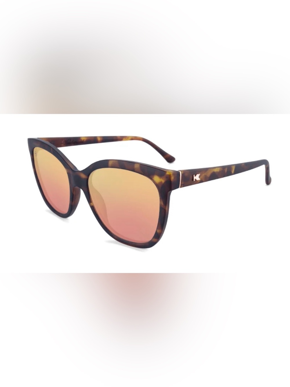 Knockaround Matte Tortoiseshell Rose Gold Deja Polarized Sunglasses